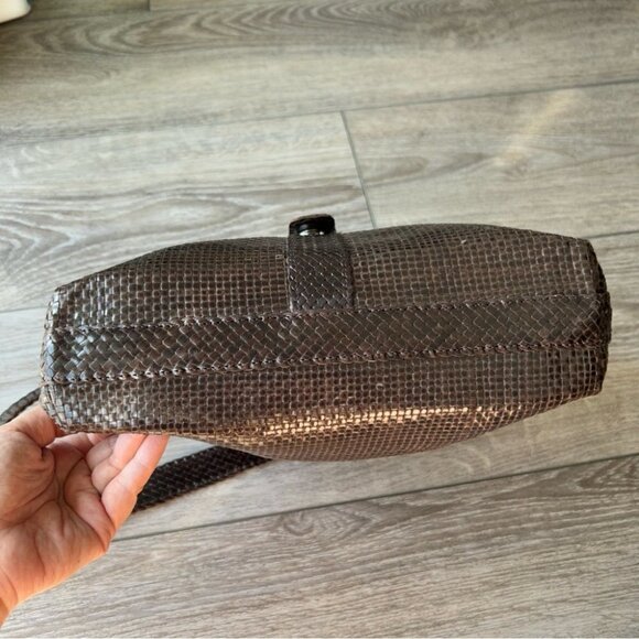 Calonge Brown Braided Leather Tote Bag - Picture 4 of 16